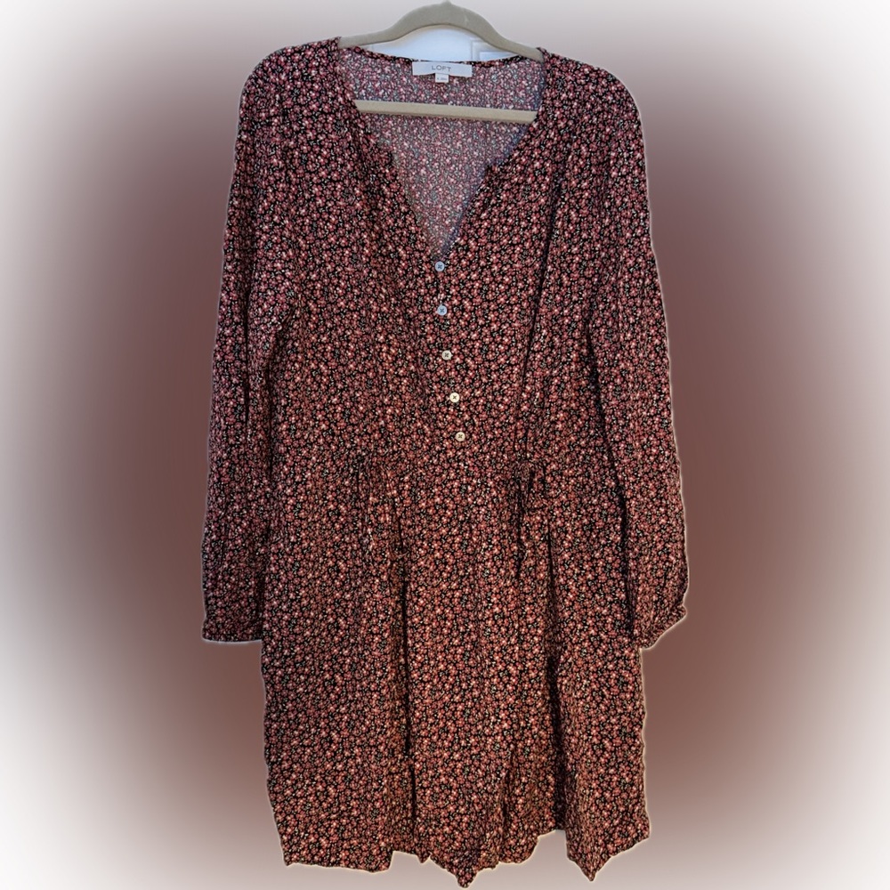 Loft Dress in Black and Red XL